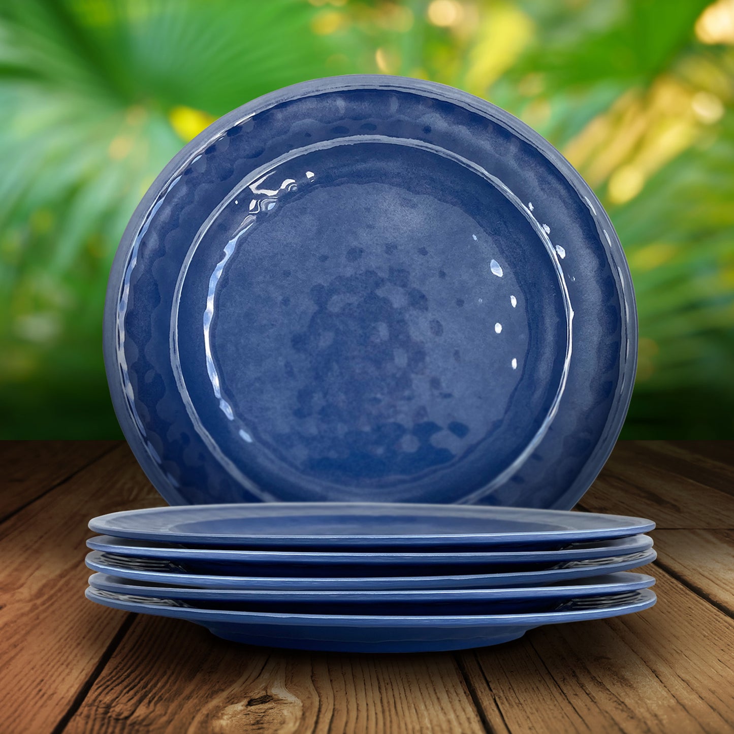 MELAMINE HAMMERED DINNER PLATES