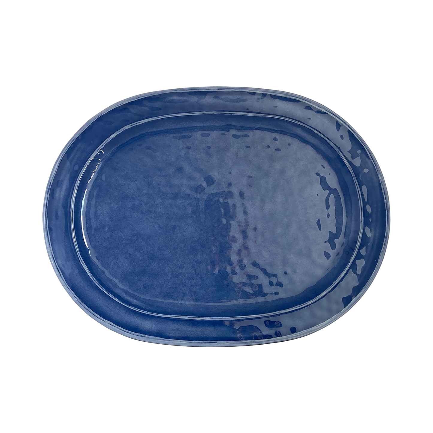 MELAMINE HAMMERED OVAL PLATTER