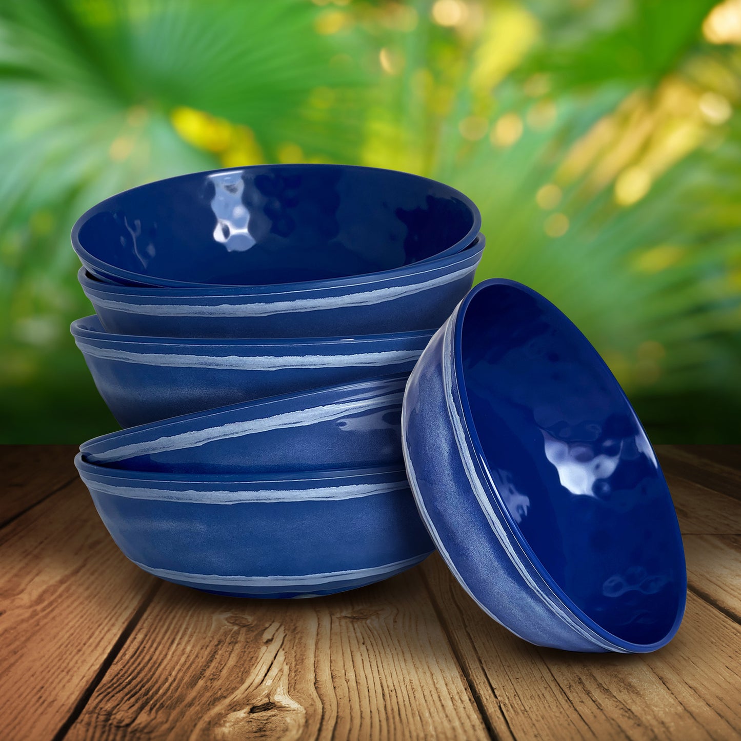 MELAMINE HAMMERED SALAD BOWLS