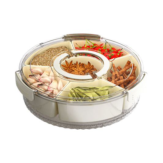 6-COMPARTMENT PORTABLE FOOD SERVING TRAY