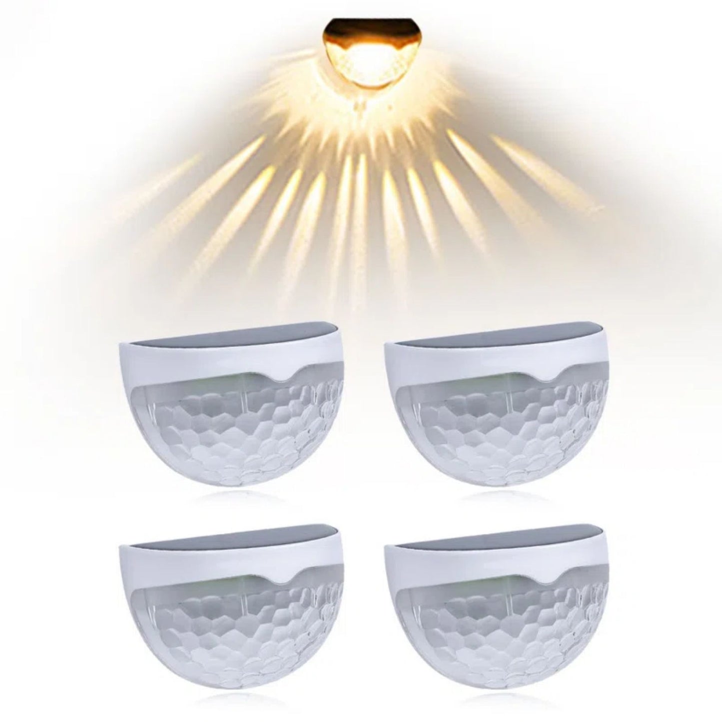 4PC WATERPROOF SOLAR LED WALL LIGHTS